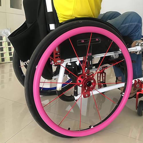 Fundas de silicona para ruedas traseras de silla de ruedas, antideslizantes y resistentes al desgaste, mejora el agarre y la tracción para una movilidad segura