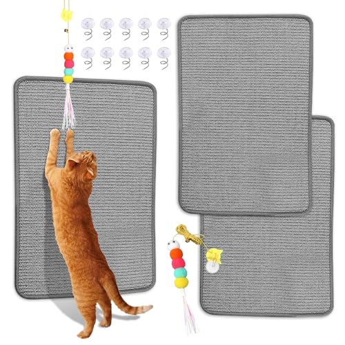 Cat Scratching Mat Sisal, 2 Packs Natural Sisal Fabric 23.6