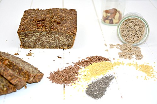Paleo Brot Backmischung Bio Paleobrot Null Hoch 7 - 825 g Brot - glutenfrei, hefefrei, vegan