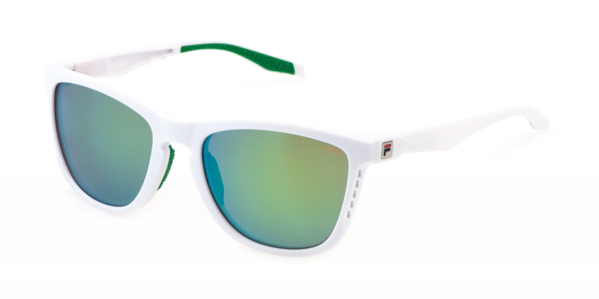 FILA Men Performance Sunglasses, Shiny Snow White, 55/19/145