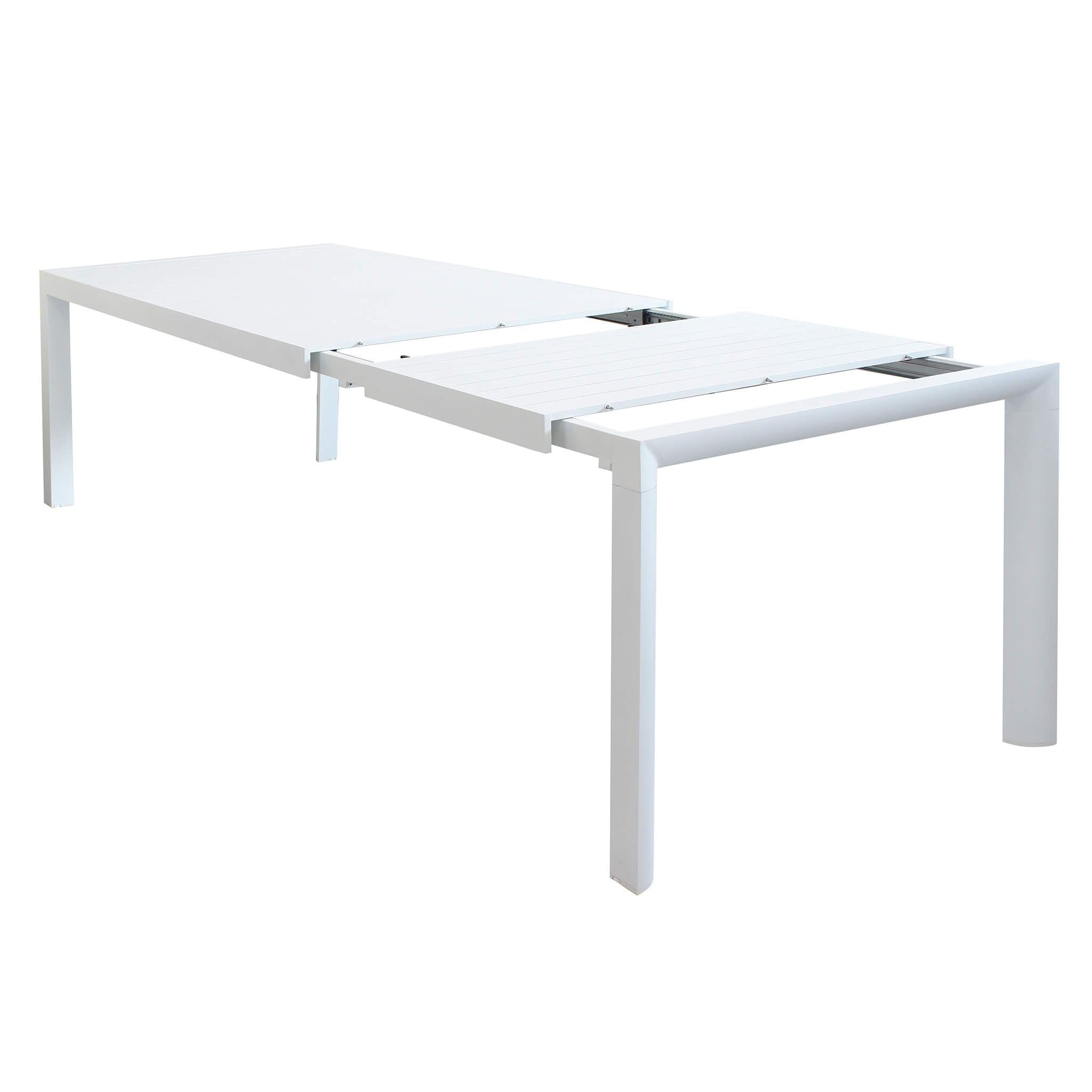 MilaniHome.it - Tavolo da Giardino Allungabile in Alluminio antiruggine 135/180X70di coloreBianco