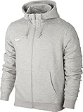 Nike Herren Sweatshirt Team Club Full Zip Kapuzenpullover, Grey Heather/White, L