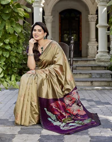 Image of Yashika Women's Banarasi Kanjivaram Art Silk Saree Set with Blouse |saree for Women | Saree | New Sari | Saree
