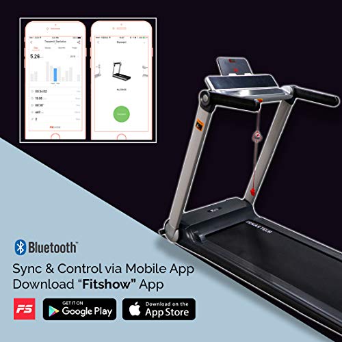 Image of Excel i20 Home Treadmill | Bluetooth Connected - Controlled by Mobile | 2.5 HP Powerful Motor, Speed 1-14 KMPH, User Weight 90 Kg, Easy Installation (DIY)