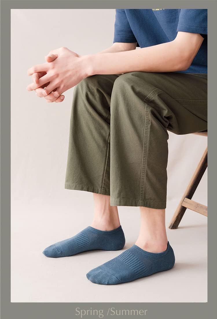 10 Pairs/Lot Men Boat Socks Cotton Spring Striped Silicone Male SoftShort