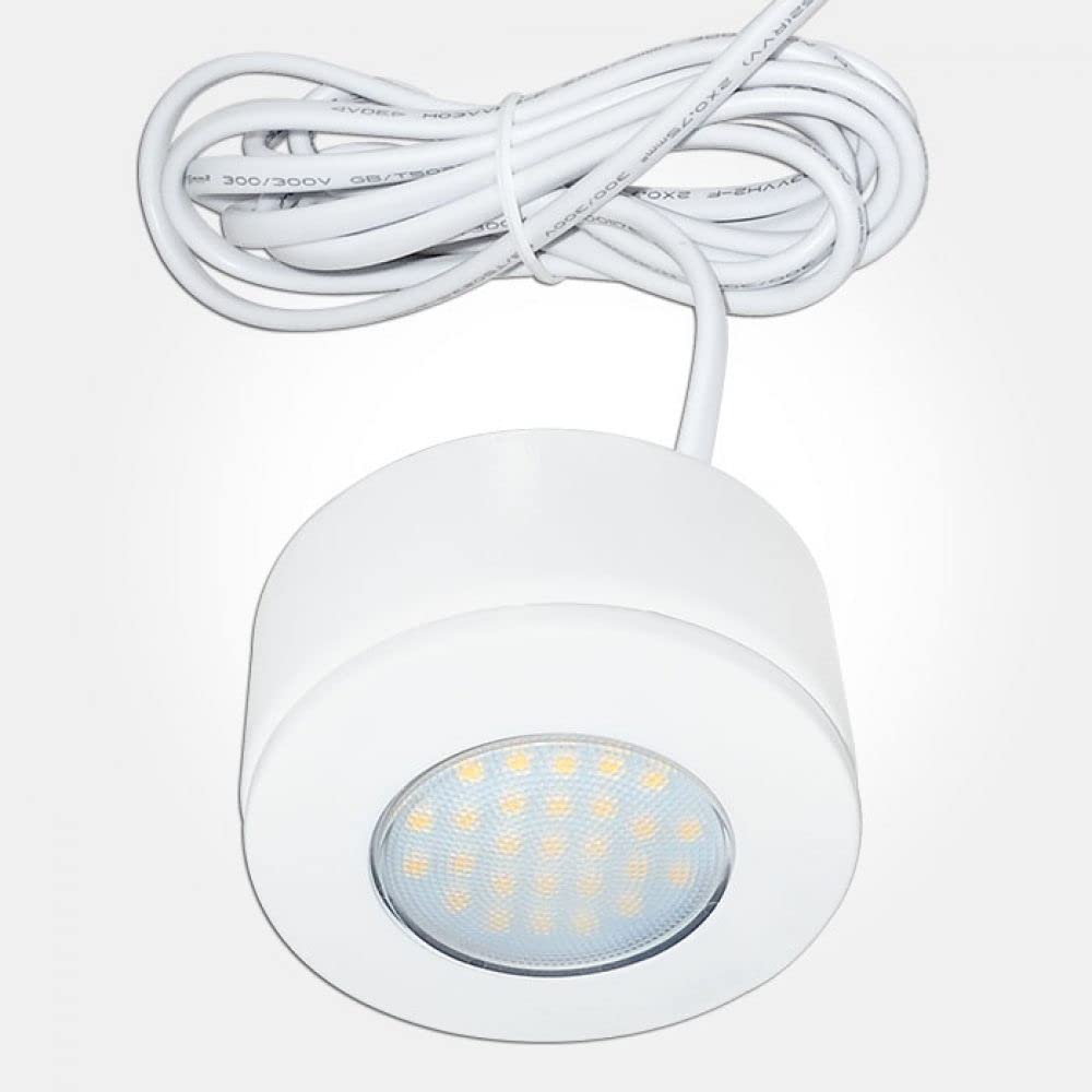 Eterna White Cledcirwh Yesss Led Surfaced/Recessed Cabinet Downlight Lighting