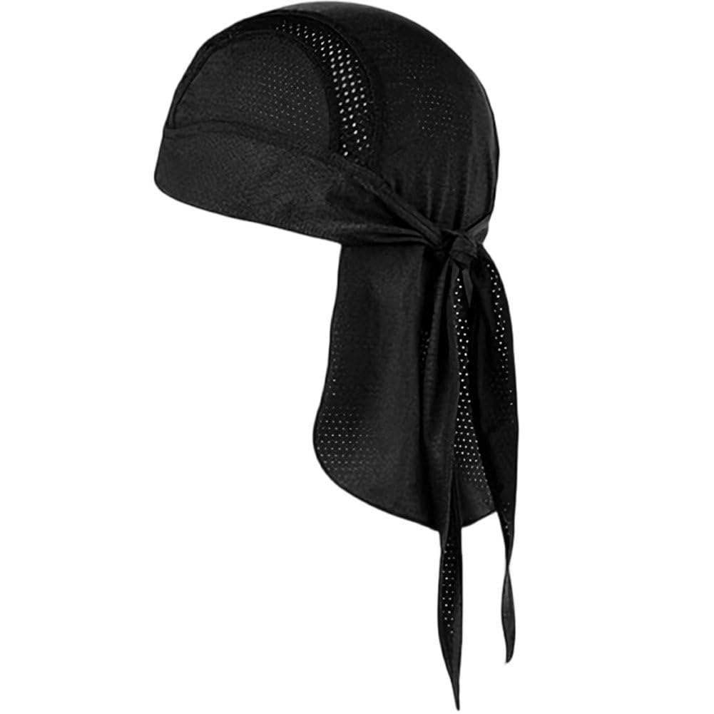 Ppmter Breathable Bandana Skull Caps for Men Women Quick-drying Helmet Liner Cycling Hat Durags Motorcycle Bandana Sweat Wicking Do Rag