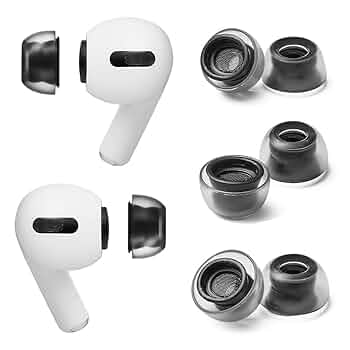 AirPods Pro 2右耳+ AZLA SednaEarfit Max Amazon.com: AZLA Crystal for Airpods Pro 1st & 2nd Gen (S/MS