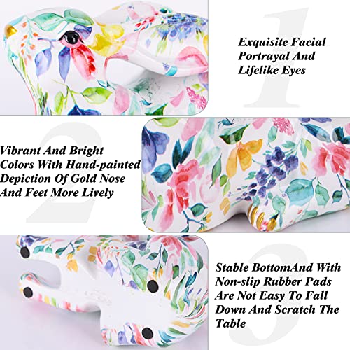 Easter Bunny Statue Creative Graffiti Rabbit Statue Resin Rabbit Figurines Modern Art Animal Collectible Figurines Zodiac Lucky Rabbit Sculpture For Home Office Shelf Desktop Decor Or Easter Gift #TOP2