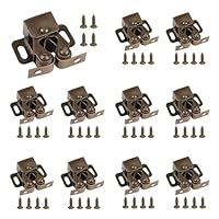 Möbelschnäpper 10 Stück Doppel-Rollenschnäpper Schranktür Tür Latch Fang stark Schnäpper Schranktür Schrankverschlüsse für Küche Schranktüren Schränke