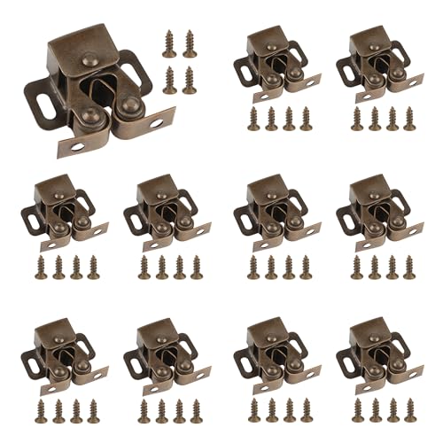 chiusure a doppio rullo per armadietto 10 pezzi chiusura a rullo chiusure a doppio rullo Porta Palla per Porta Dell'Armadio Fermaporta per Armadietti Da Cucina per armadi