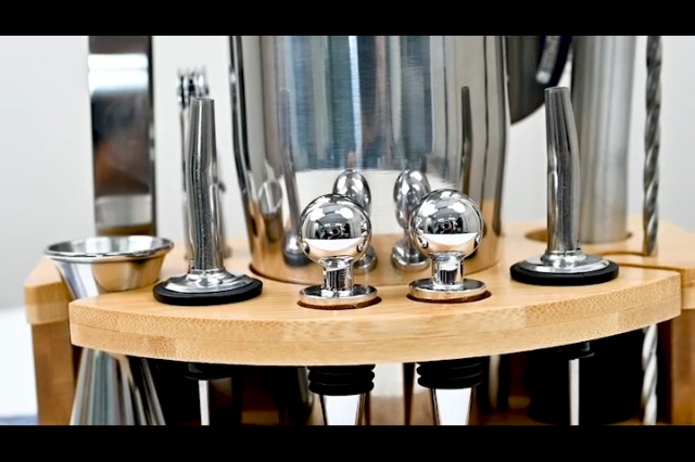 Set Shaker Cocktail 12 Pezzi In Acciaio INOX - Con Supporto, 750ML, Per Home Bar, Regalo Per Uomini - Foto 2