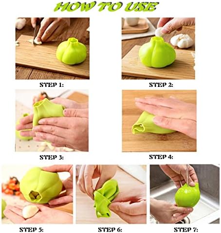 Condello Casa Kitchen Food Aid Garlic Ginger Master Box Plastic Stainless Steel Cube Press Cutter Mincer Chopper Crusher Slicer Grater Grinder Twister Dicer Machine Silicone Peeler Gadget Green Tool