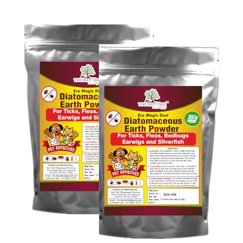 Image of Diatomaceous Earth Powder | 100% Organic Pest Control for Home Garden | Bed Bugs, Cockroach Killer & Ant Repellent for Home | Flea Control for Dogs & Other Pet Animals (1.8)