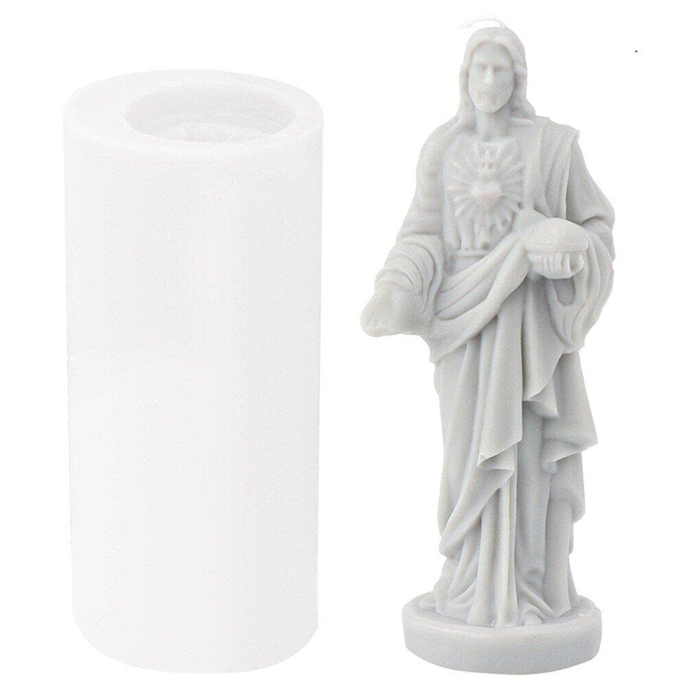 Moule en silicone 3D Vierge Marie pour fabrication de bougies fait maison et artisanat