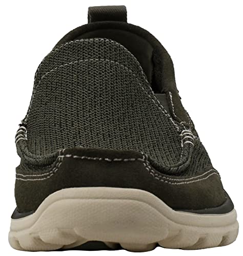 Skechers Skechers Men's Superior Milford Sneaker, Olive Natural 13 M
