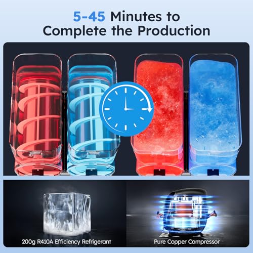 Image of 8Gal /30L Commercial Slushy Machine,Independently Control 2 Tank's Temp,5-45 Minutes to Make Margarita & Slushie & Cold Drink,Built-in LED Light,110V Professional Frozen Drink Maker with Self-cleaning
