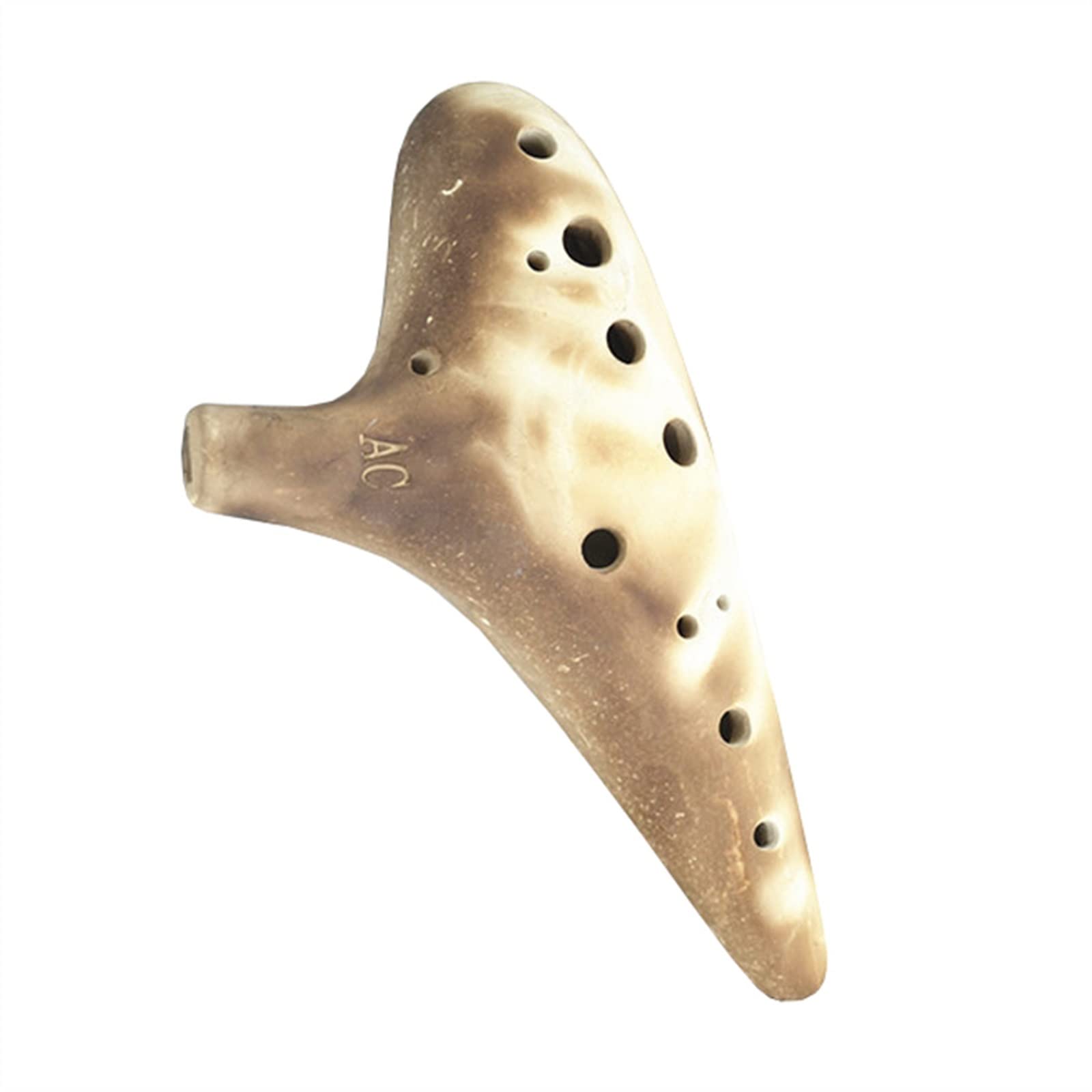 Anfänger Ocarina 12-Loch Geräucherte Alt-C-Taste (AC) Beliebte Biskuit-Keramik-Okarina 12-Loch-Studenten-Okarina-Musikinstrument Ocarina Musikinstrument