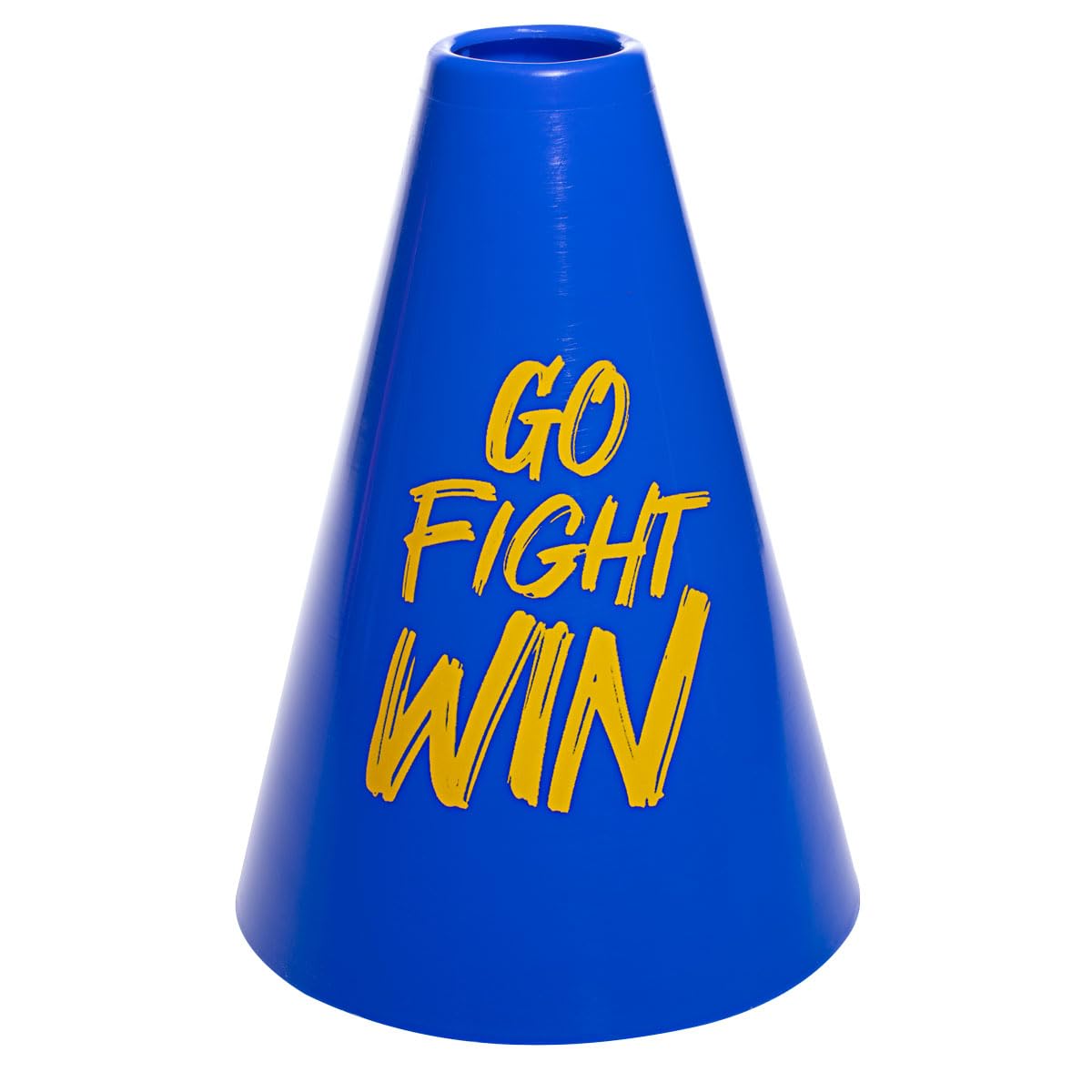 Anderson's, Go Fight Win Blue and Gold Megaphones, 7 Inches, Set of 10, School Colors, Fan Gear, Noisemakers, Cheerleader Accessories, Team Spirit