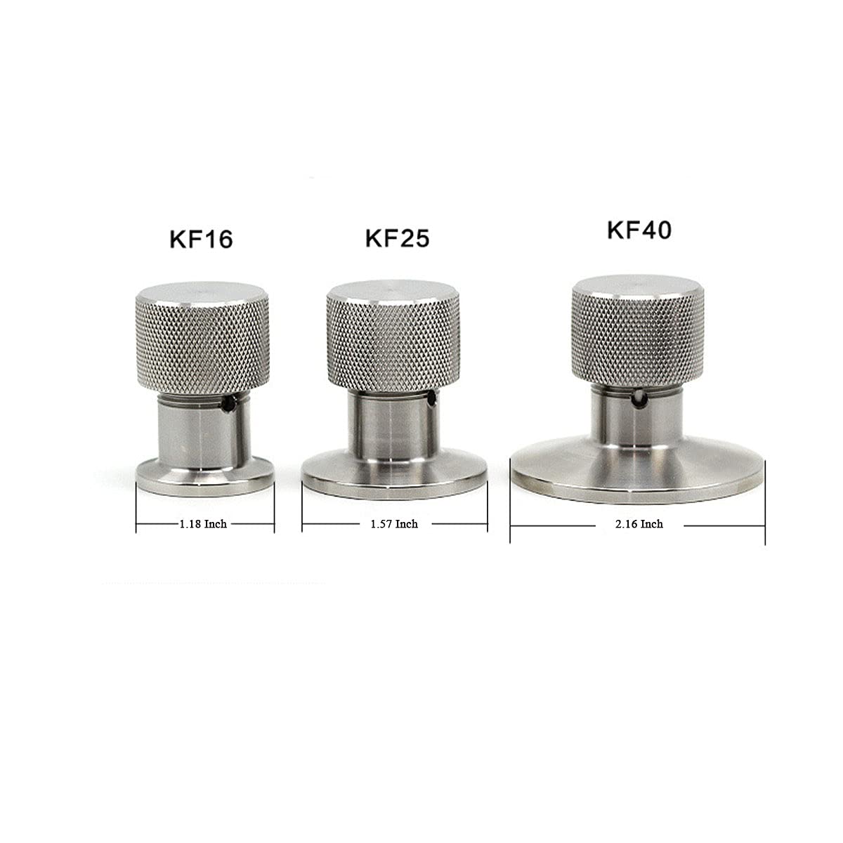 SHERICH KF25 High Vacuum Manual Release Valve Flange NW25 Vacuum Release Valve (Stainless Steel Body, 25mm Flange Connection, Copper, Silver)
