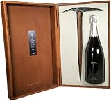 Blanc de Morgex La Salle spumante metodo classico guides 1,5 lt con cofanetto rivestito in cuoio edizione limitatissima e numerata. Picozza artigianale evocativa guide di Courmayeur
