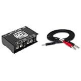MD2 Pro Stereo Passive Direct Box + Hosa CMP-159 3.5 mm TRS to Dual 1/4