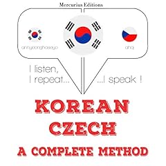 Diseño de la portada del título Korean &ndash; Czech. A complete method