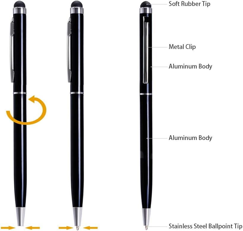 Stylus Pens for Touch Screens, Briout 2 in 1 Capacitive Stylus Pack of 13 for Touch Screen Device, Universal Stylus Pens for iPad, iPhone, Samsung, Kindle, Tablet and Laptop (13 Multicolor)