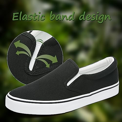 yageyan Mens Slip on Sneakers Loafers Shoes Canvas Black Shoes Canvas Blue Casual Fashion Shoes2