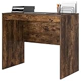 Design moderne avec surface de travail lisse pour ordinateur portable et travail d'écriture : le bureau fin s'intègre harmonieusement dans les concepts de vie et de bureau contemporains avec des lignes épurées. L'aspect chêne fumé ajoute une ambiance accentuée à n'importe quelle pièce – élégant sans être intrusif.