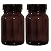 Produktbild Mikken braunes Apothekerglas Set 2x 200ml inkl. Schraubverschluss & Etiketten made in Germany