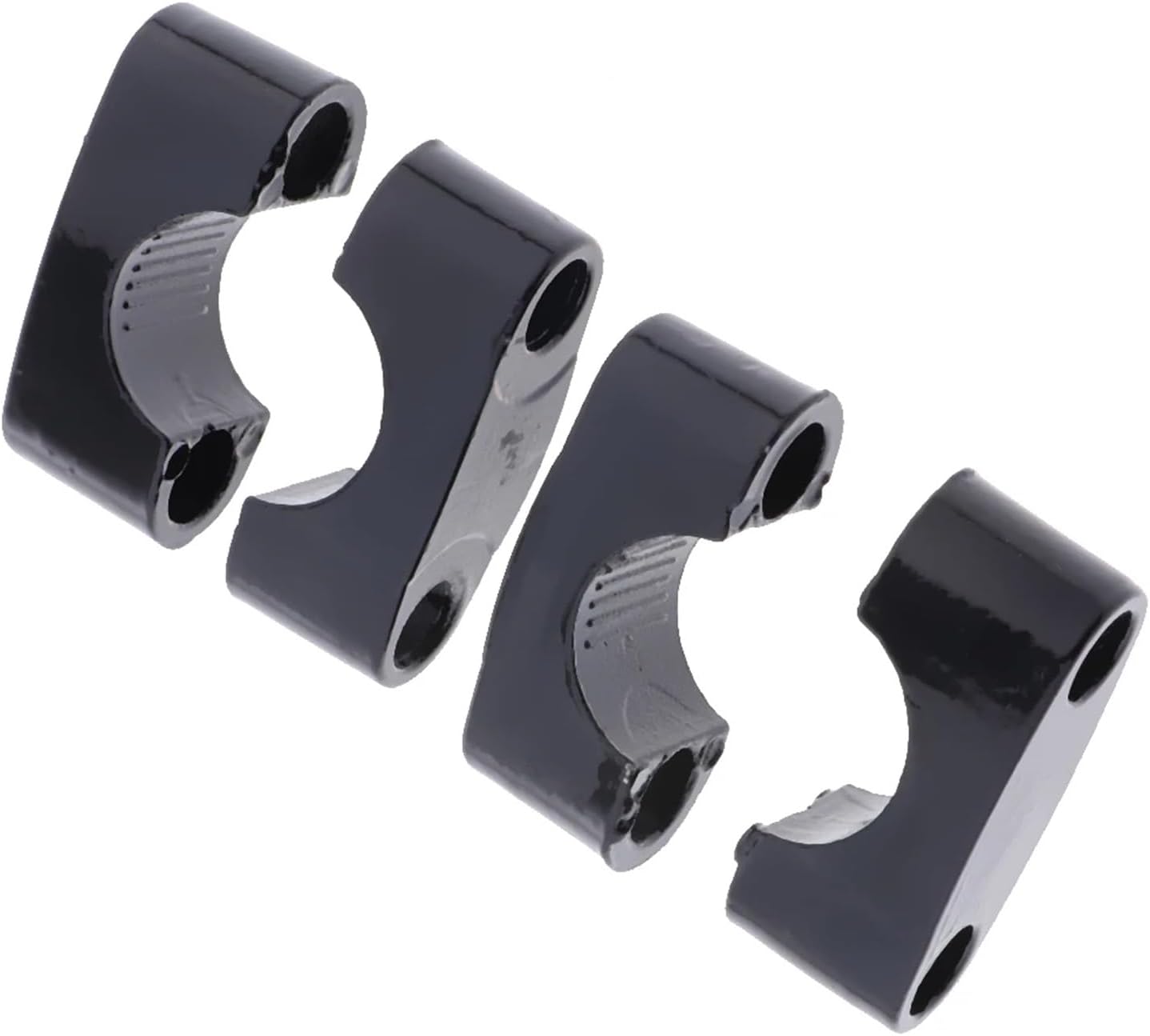 Handlebar Risers 22mm Handlebar Fat Bar Riser Mount Clamp Adaptor Black Risers
