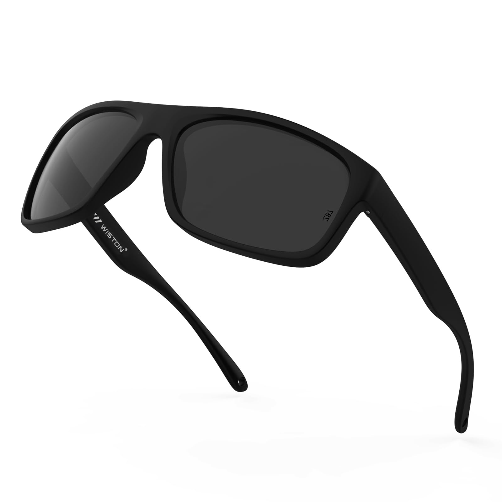 WISTON Z87 Okulary przeciwsłoneczne dla mężczyzn i kobiet –146 mm szerokość przednia owijane okulary ochronne UV400 TR90 sportowe prostokątne oprawki Z8247