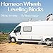 Homeon Wheels 10 Packs Rv/Camper Leveling Blocks, Chocks Anti-Slip Pads Design Include One Wheel Chock and Carrying Bag for Camper Travel Trailer - Yellow