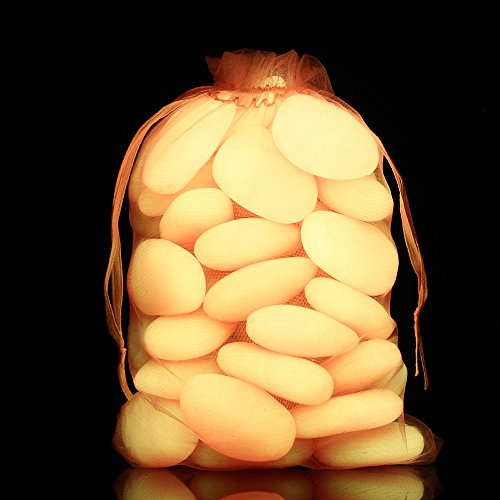 Image of Shiny Stone Glow in the Dark Pebbles, Pink, Big Size 3-4cm, 400g /14.1oz | Decorative Glow Stones, Fish Tank Aquarium Gravel, DIY Garden Gifts Decoration