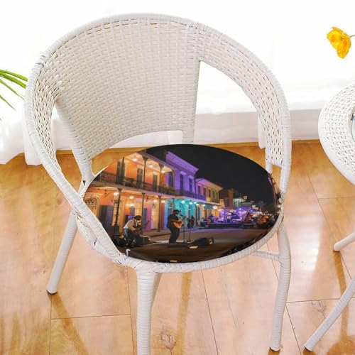 Cojín redondo de asiento lavable con espuma viscoelástica para silla y sofá 7