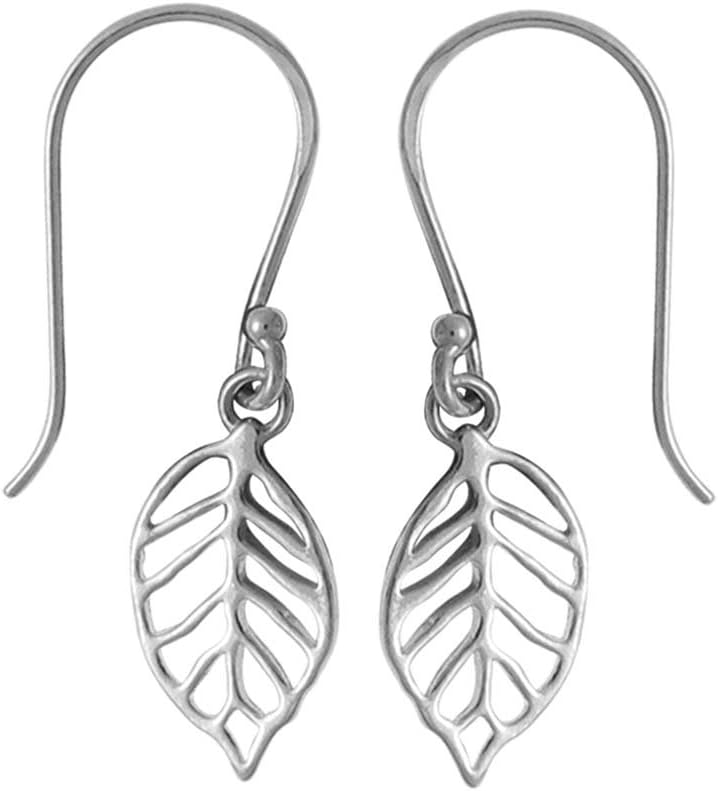 Boma Jewelry Sterling Silver Leaf Earrings