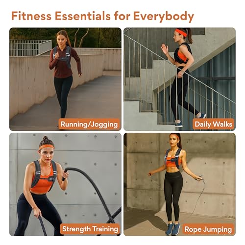 Image of FOVERA Adjustable Neoprene Weighted Vest (5 Kg) - Comfortable Workout Vest for Men & Women | Ideal for Jogging, Running, CrossFit, Cardio & Strength Training | Outdoor & Gym Fitness Vest