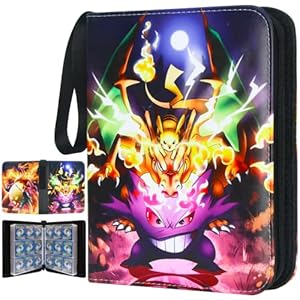 Trading Card Binder for Cards, 9-Pocket Binders 900 Pockets Cards Holder Album Book Organizer Protectors with Sleeves…