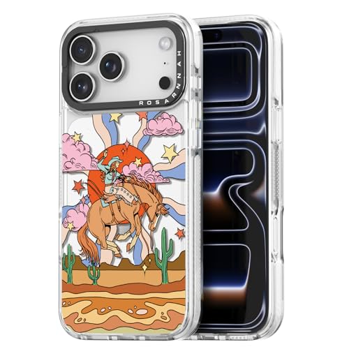 Coque iPhone Pro antichoc 2m Rosarnnah transparente motif cowboy