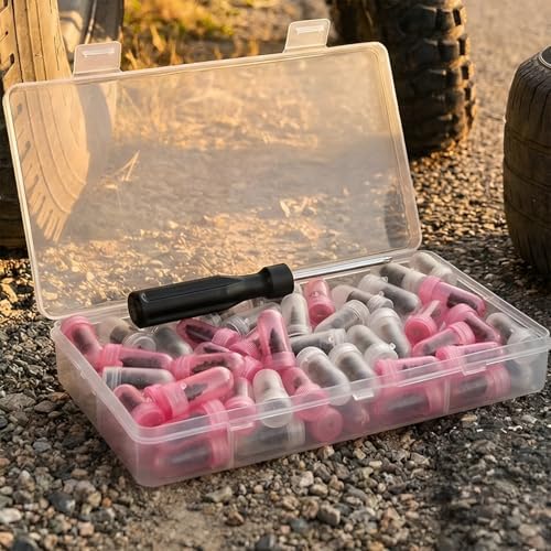 Ziquruv 30PCS Car Tire Repair Nails, Rubber Spiral Vacuum Tyre Self-Service Screw Plug with Screwdriver, Auto Tire Puncture Repair Fast Tool Fix Nail Plug, Universal for Motorcycle Bike Sedan — view 2