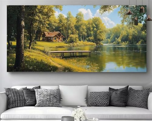 Broderie Diamant Kit Complet pour Salon | Grand Loisir Créatif Adulte Forêt 80x160cm