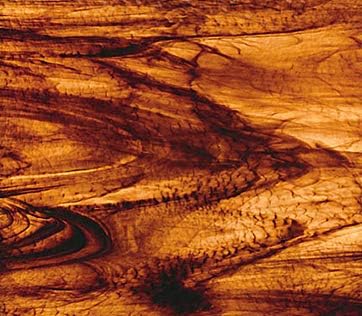Oceanside Fusible Art Glass Sheet - Brown/Gold Streaky Granite - 96 COE - 8" X 12" (.67sf) By Stallings Stained Glass