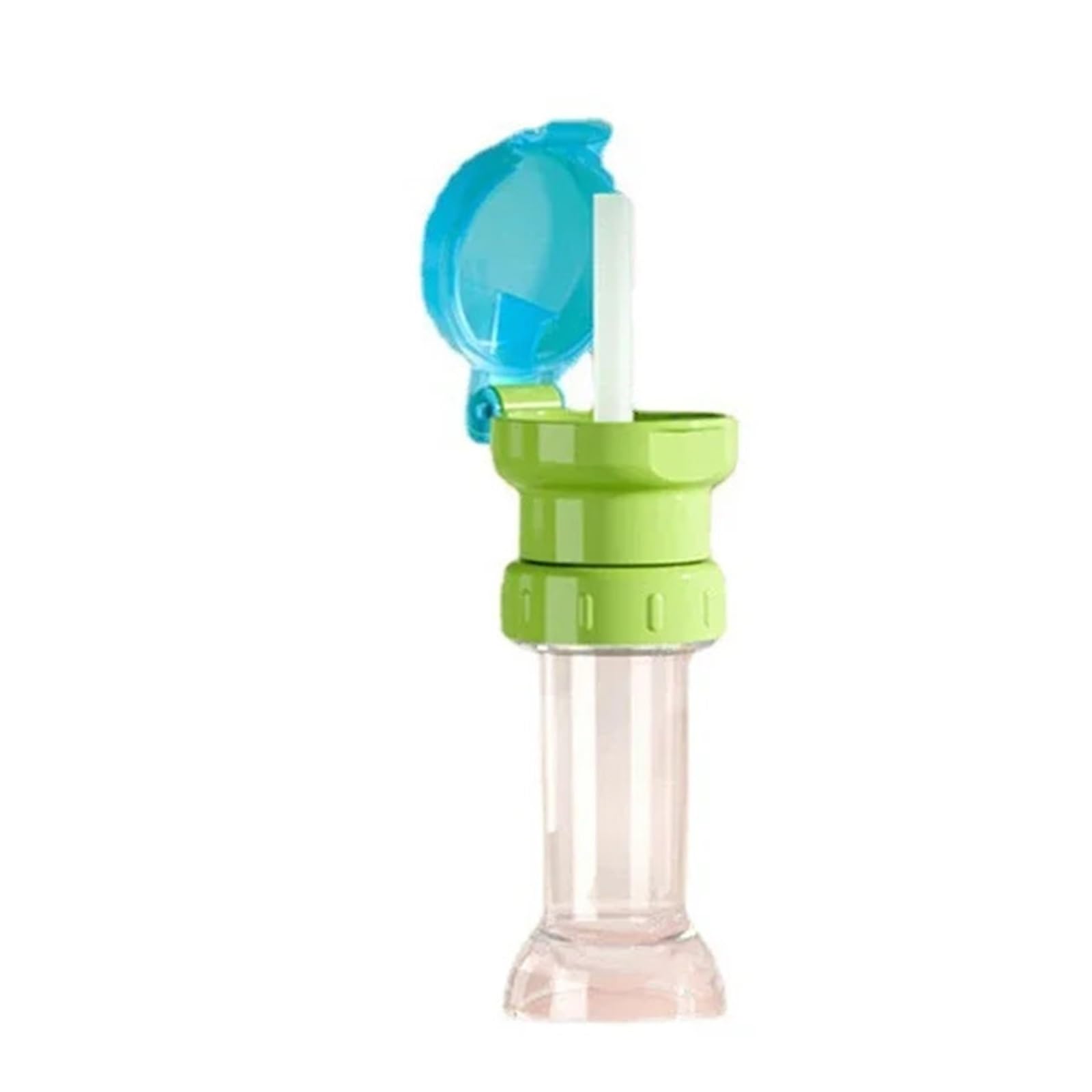 Eowstar 2pcs Convertible Mineral Water Bottle Cap with Straw - Non-Choking, Leak-Proof, Portable Outdoor Accessory(Green)