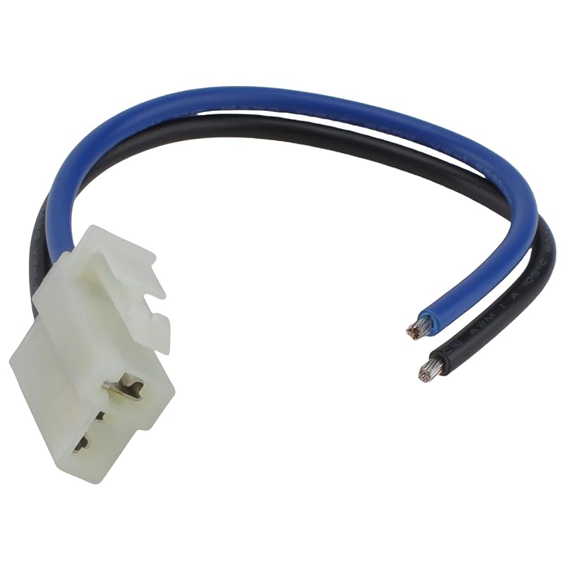 Conector Plug Chicote para Ventoinha Elétrica 12 V Filloman, 2 pinos, terminal lâmina 1/4" e fio 12 AWG – 1 unidade