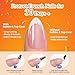 Beetles French Tip Press On Nails: 150 Pcs Pink Short Square Press On Nails 4 in 1 Nail Tips, Pre-Applied Primer & Base Coat, No File Need DIY Manicure for Fall Nails Extension Gifts for Women