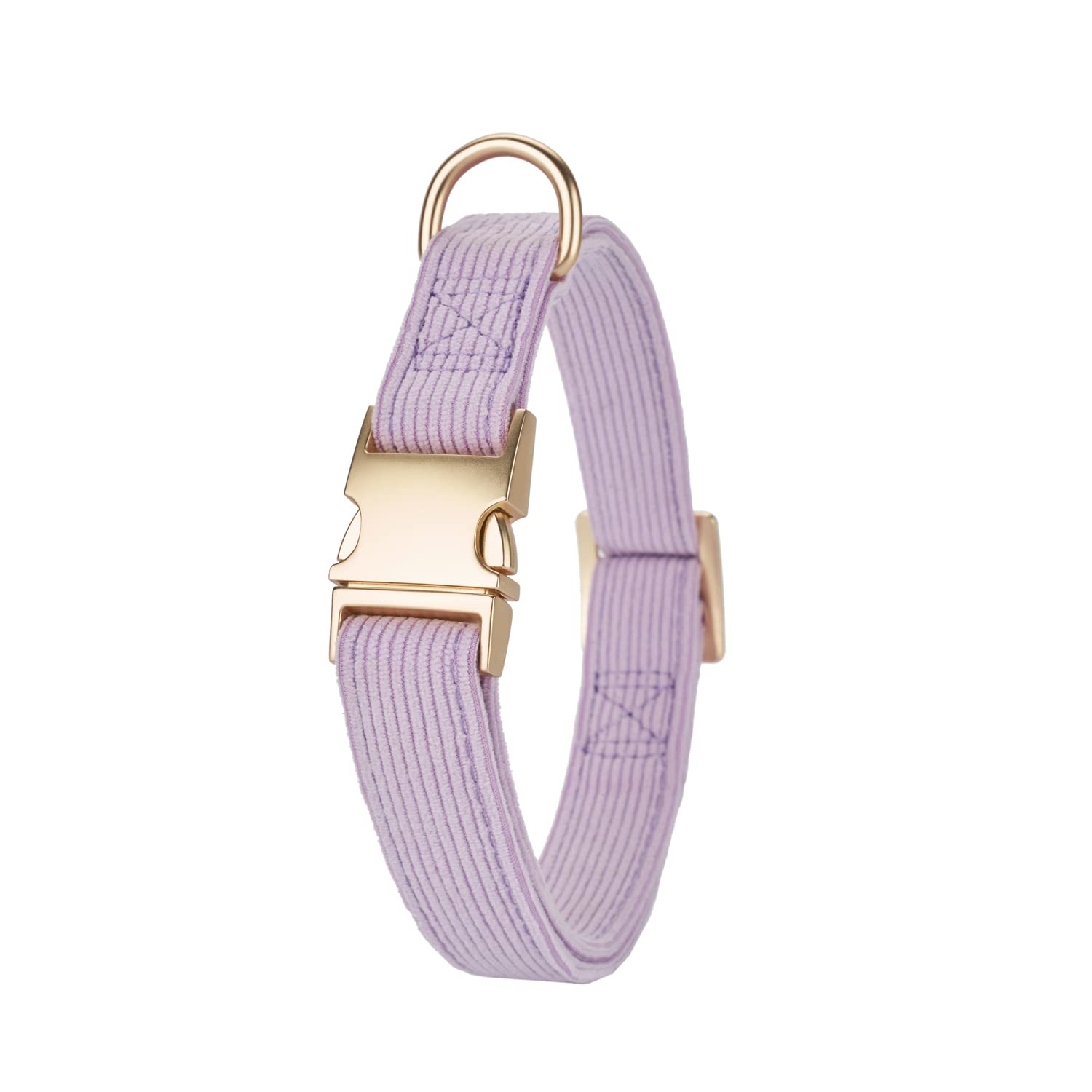Weiches Hundehalsband Aus Samt-Cord – Verstellbar 40-66 Cm, Mit Metall-D-Ring & Schnalle, Beige