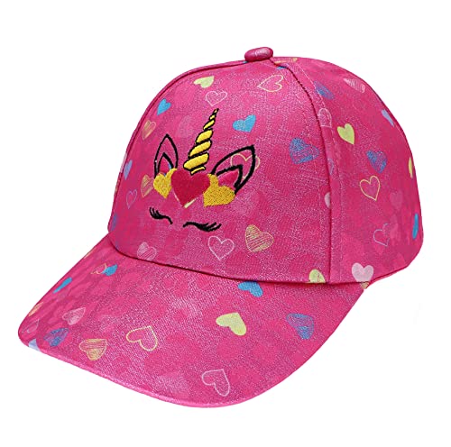 Kids Girls Unicorn Shiny Glitter Baseball Hats Trucker Hat Cap Adjustable Sun Hat For Girls Boys Toddler Pink #TOP26