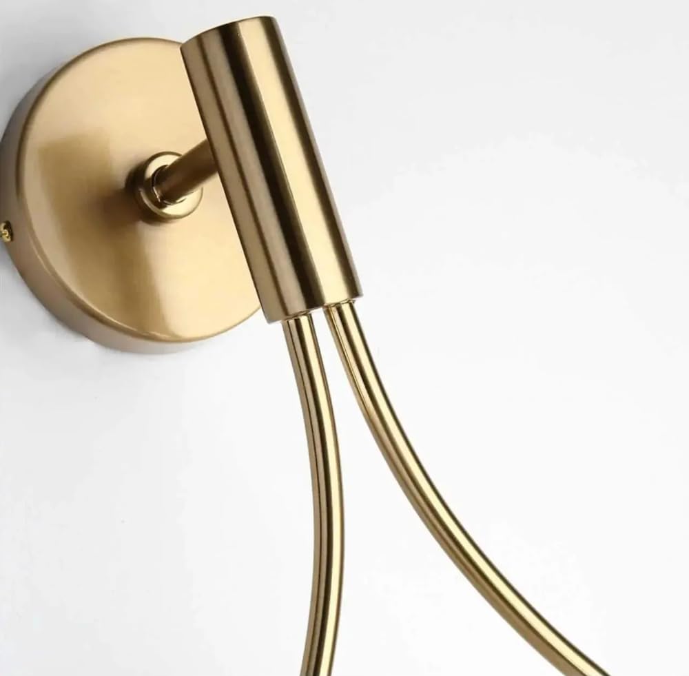 Dopa Applique da Parete Attacco G9 Ottone con Sfera in PE Struttura a Goccia in Metallo Lampada da Muro per Interni Camera da Letto Soggiorno e Corridoio IP20