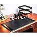 Dacasso Bonded Leather Desk Set - Luxury Leather Desk Pad & Desk Organization Essentials - Office Organization & Executive Desk Decor - (Black, 8 Piece)